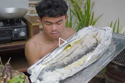Viral Cooking - Catch and Cook Very Big Fish 3kg Taste Delicious