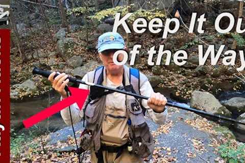 How To Use A Wading Staff when Stopped and Casting